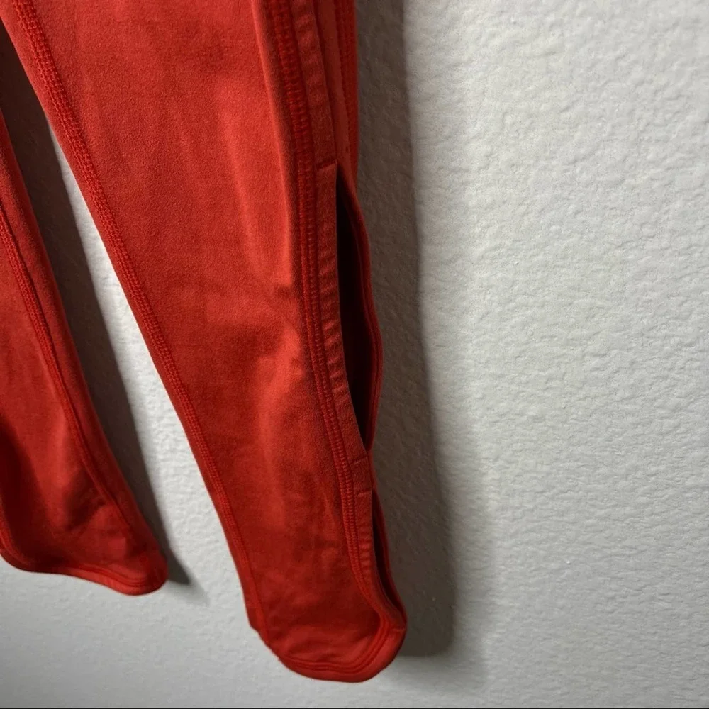 Free People Movement Coral Red Side Cutout High Waist Leggings Active Workout XS - Picture 5 of 10